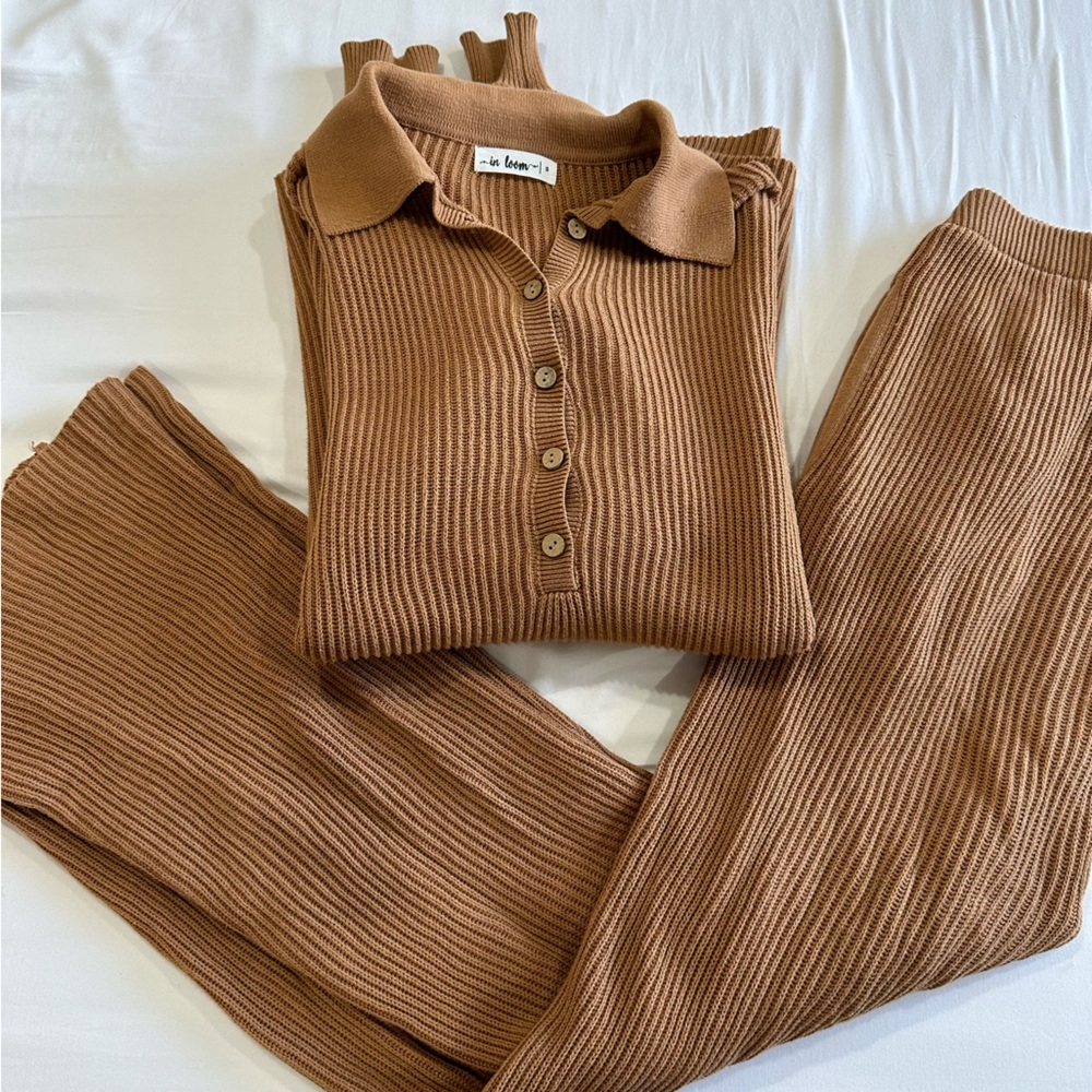 Camel sweater set